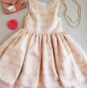 H&M gold/pink girls gown size 9/10